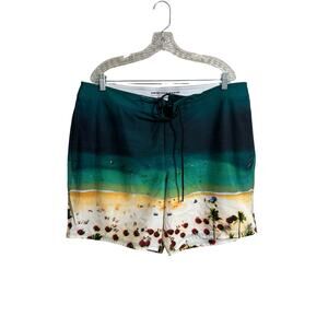 American Eagle Beach Ocean Umbrella Swim Trunks  XL